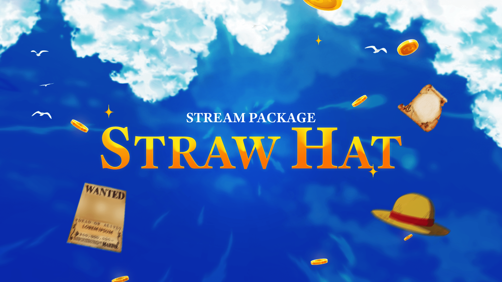 Straw Hat Animated Twitch Overlays