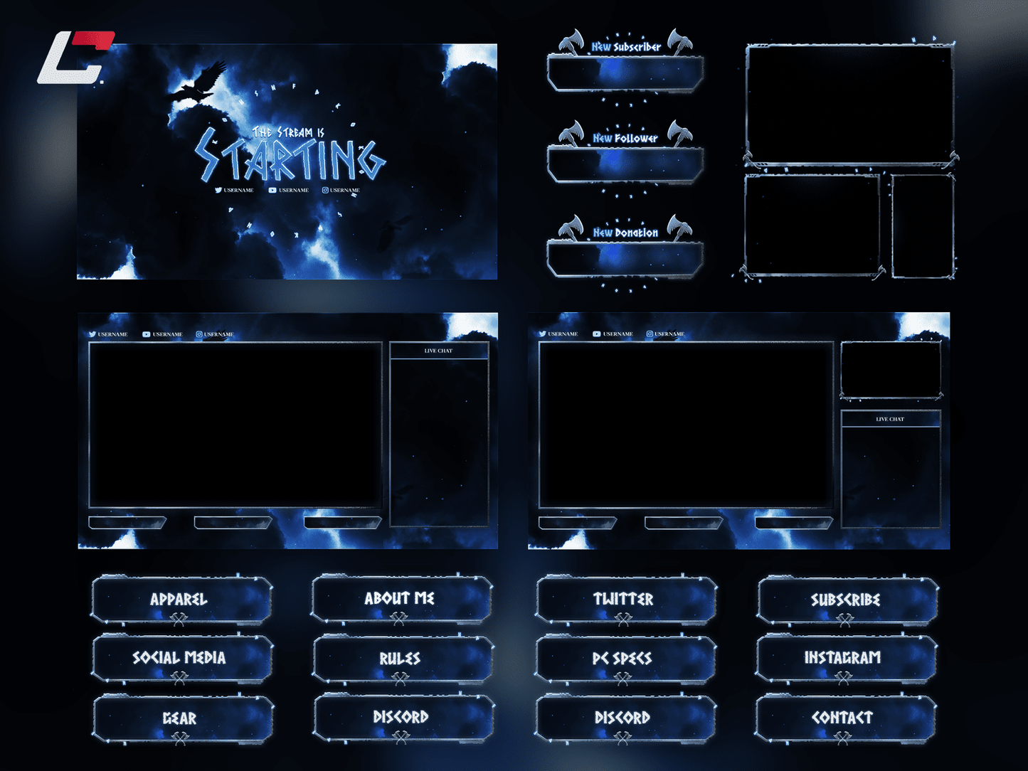 Viking Twitch Overlays