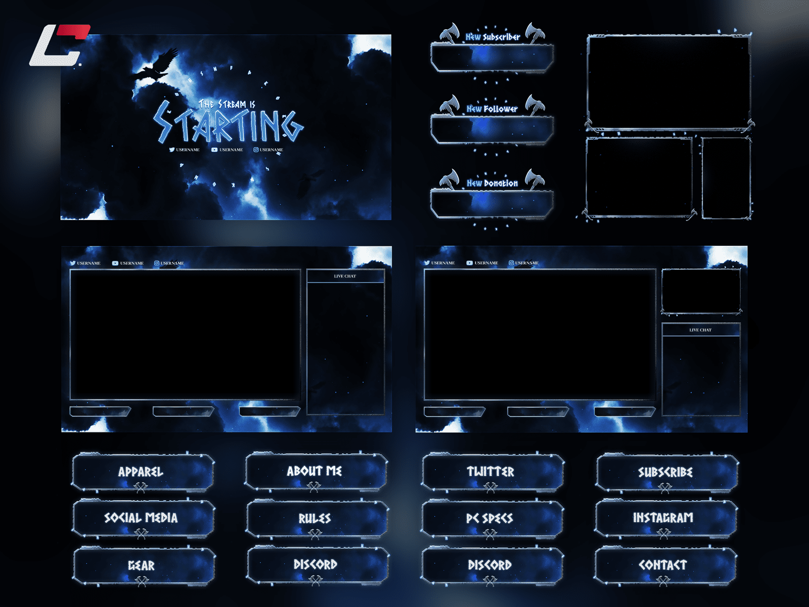 Viking Twitch Overlays