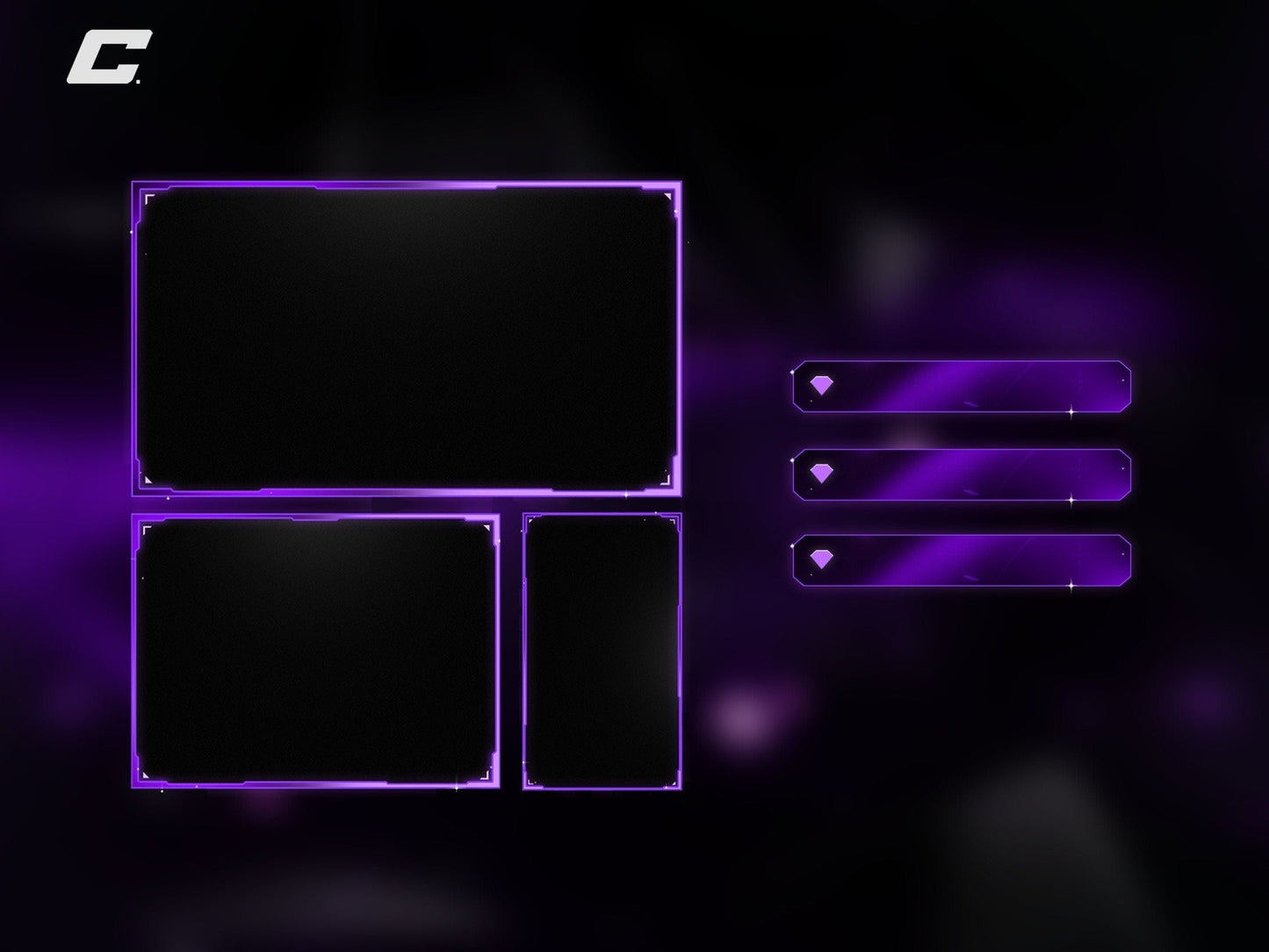 Purple Neon Webcam Overlay