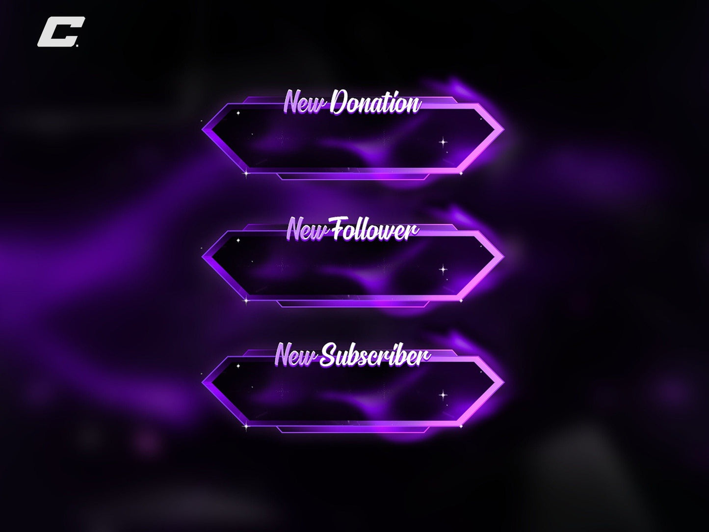 Purple Neon Stream Alert