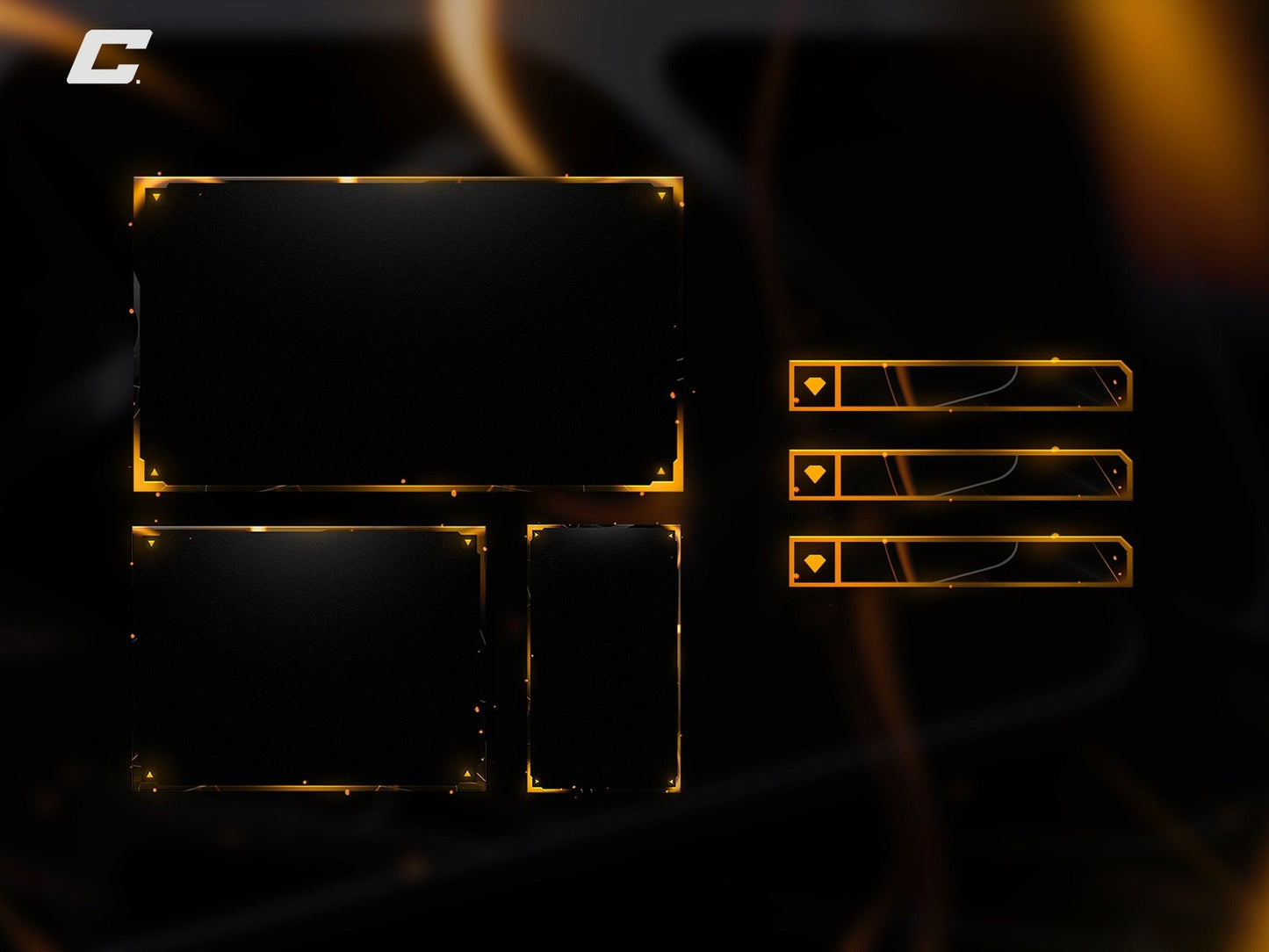 Dark Golden Webcam Overlay