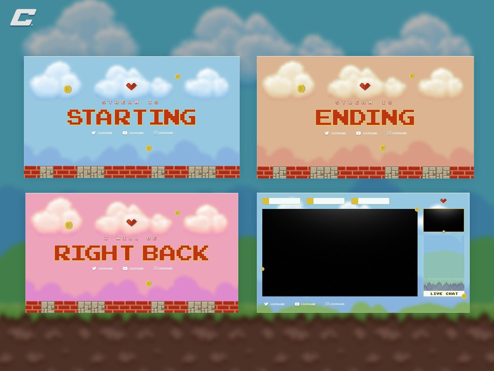 Pixel World Animated Stream Package