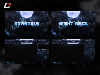 Blue Thunder Animated Twitch Overlays - Animated Screens