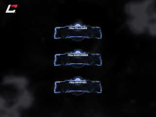 Blue Thunder Animated Twitch Overlays - Animated Alerts