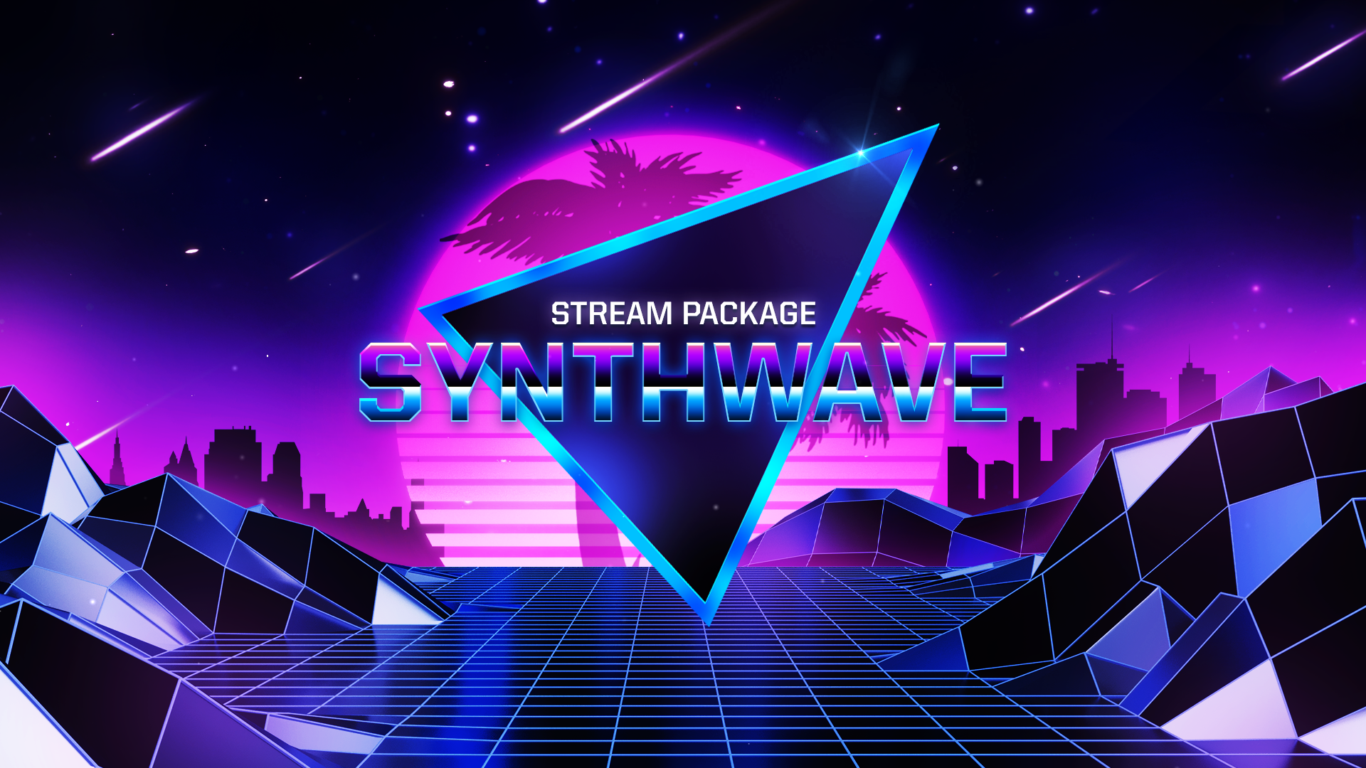 Synthwave Animated Twitch Overlays Thumbnail