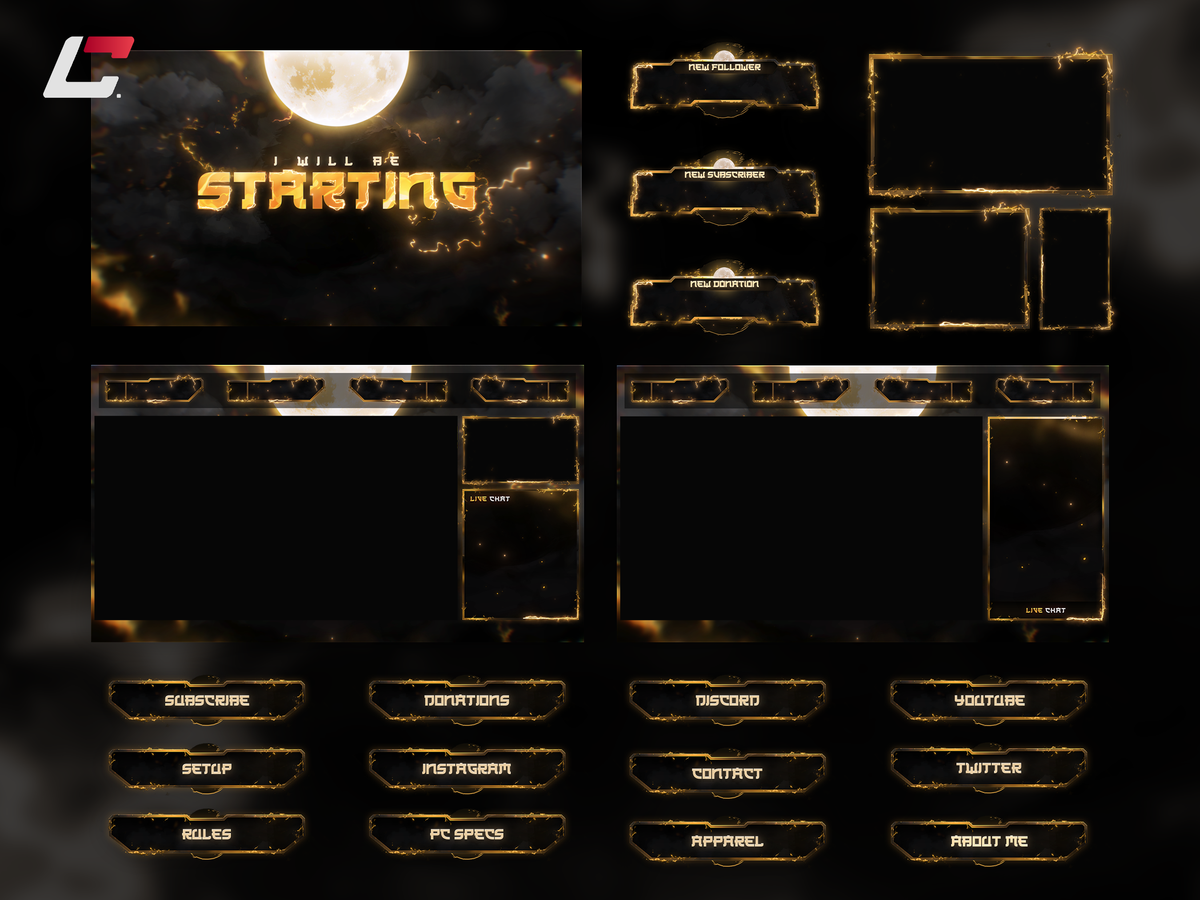 Thunder Aura Animated Twitch Overlays