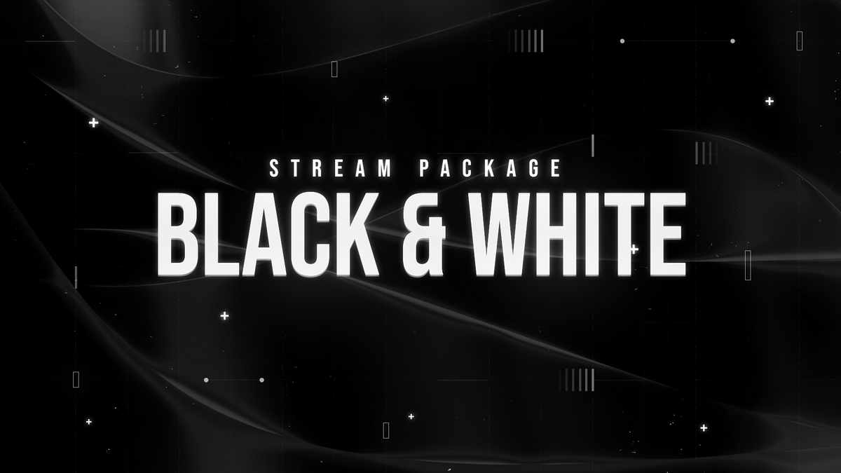 Black & White Animated Twitch Overlays Thumbnail