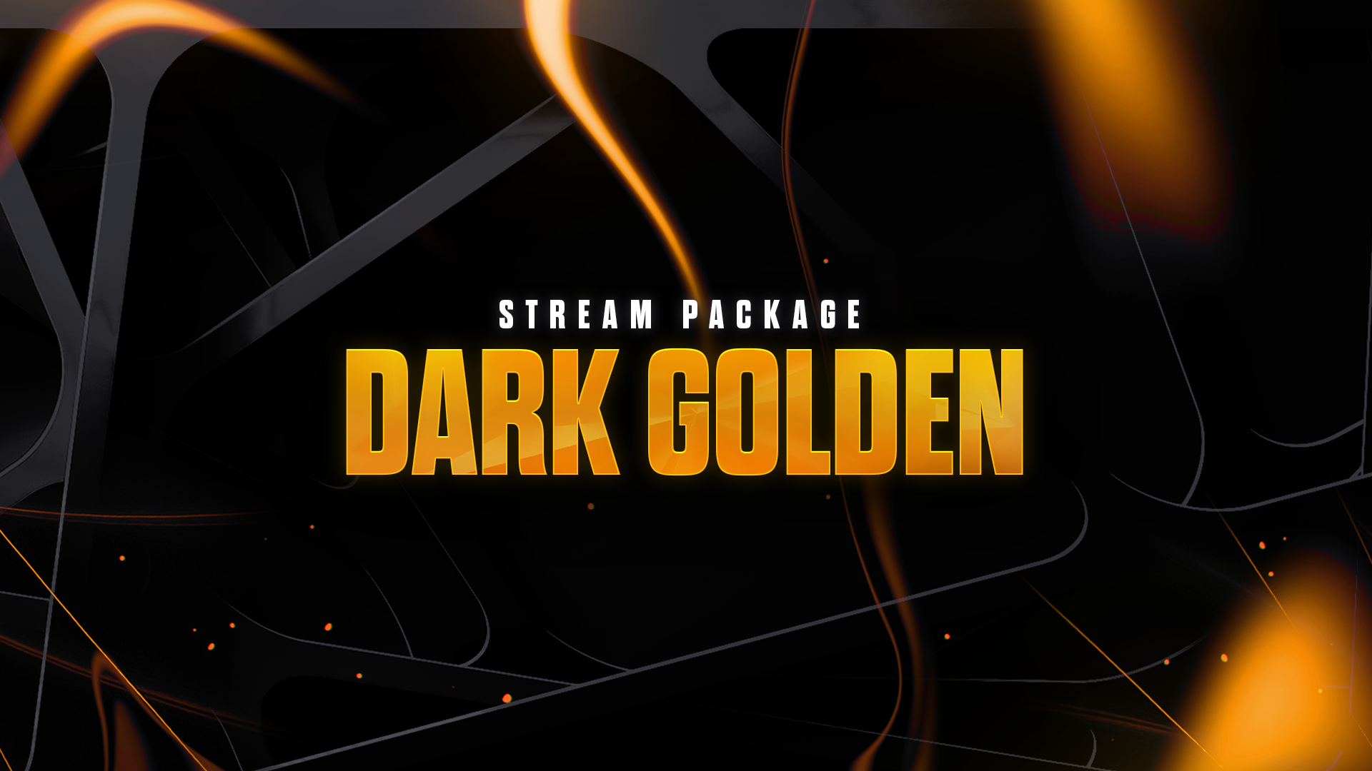 Dark Golden Animated Twitch Overlays Thumbnail