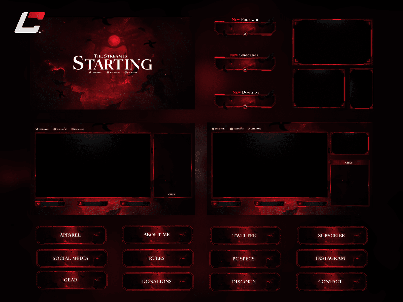 Blood Moon Twitch Overlays