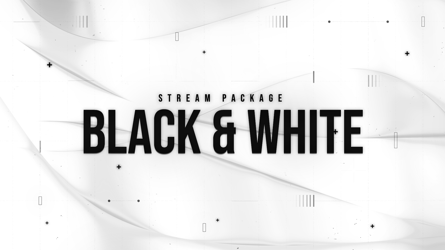 Black and White Streamlabs Overlay