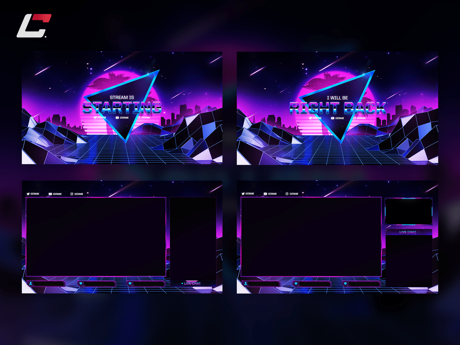 Synthwave Stream Scenes