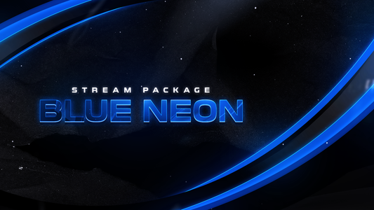 Blue Neon Streamlabs Overlays