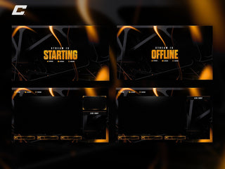 Dark Golden Animated Stream Package